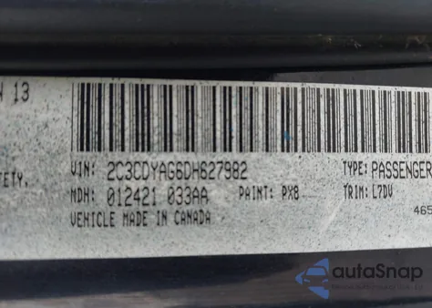 2013 Dodge Challenger Sxt z USA, uszkodzony, nr VIN 2C3CDYAG6DH627982